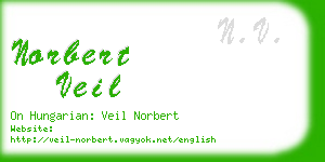 norbert veil business card